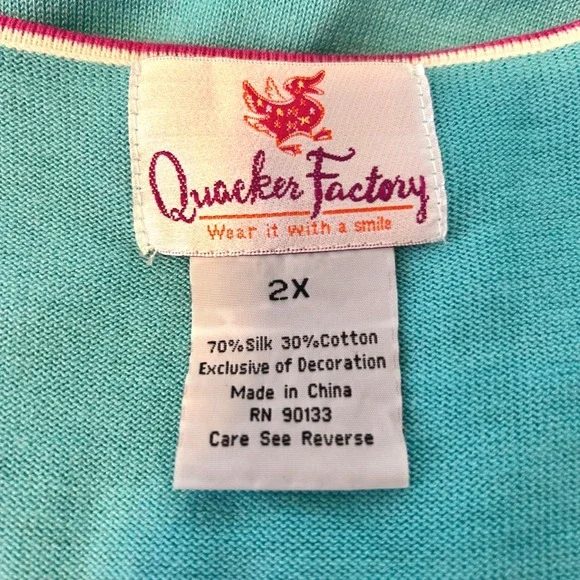 Quacker Factory Vintage Embroidered Sweater Tank Cardigan‎ Set 2X Silk Cotton - Picture 9 of 9